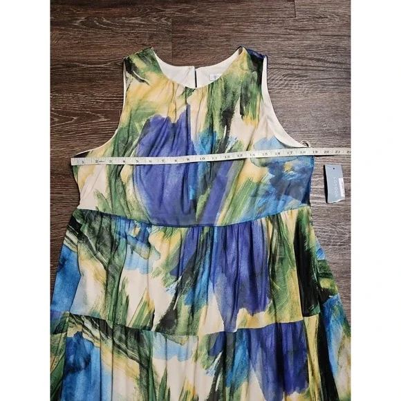 London Times Tiered Layered Mesh Sleeveless Dress XL NWT - Picture 8 of 13